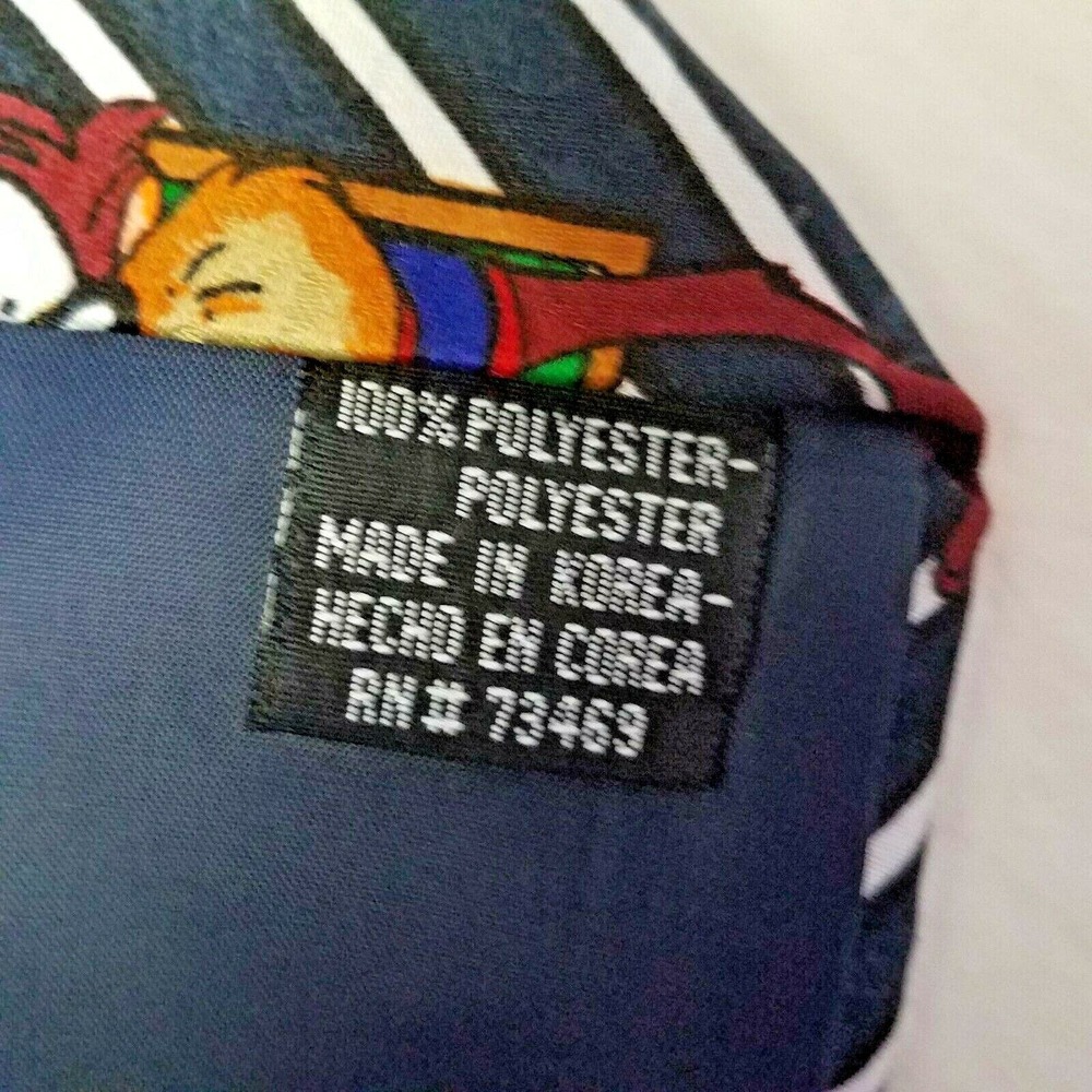 Looney Tunes Mania Baseball Tie 1993 Vintage Bugs Bunny - Picture 5 of 10